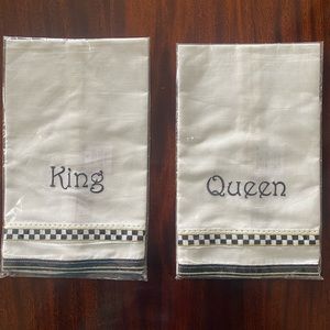 King and Queen Mackenzie Childs guest towels